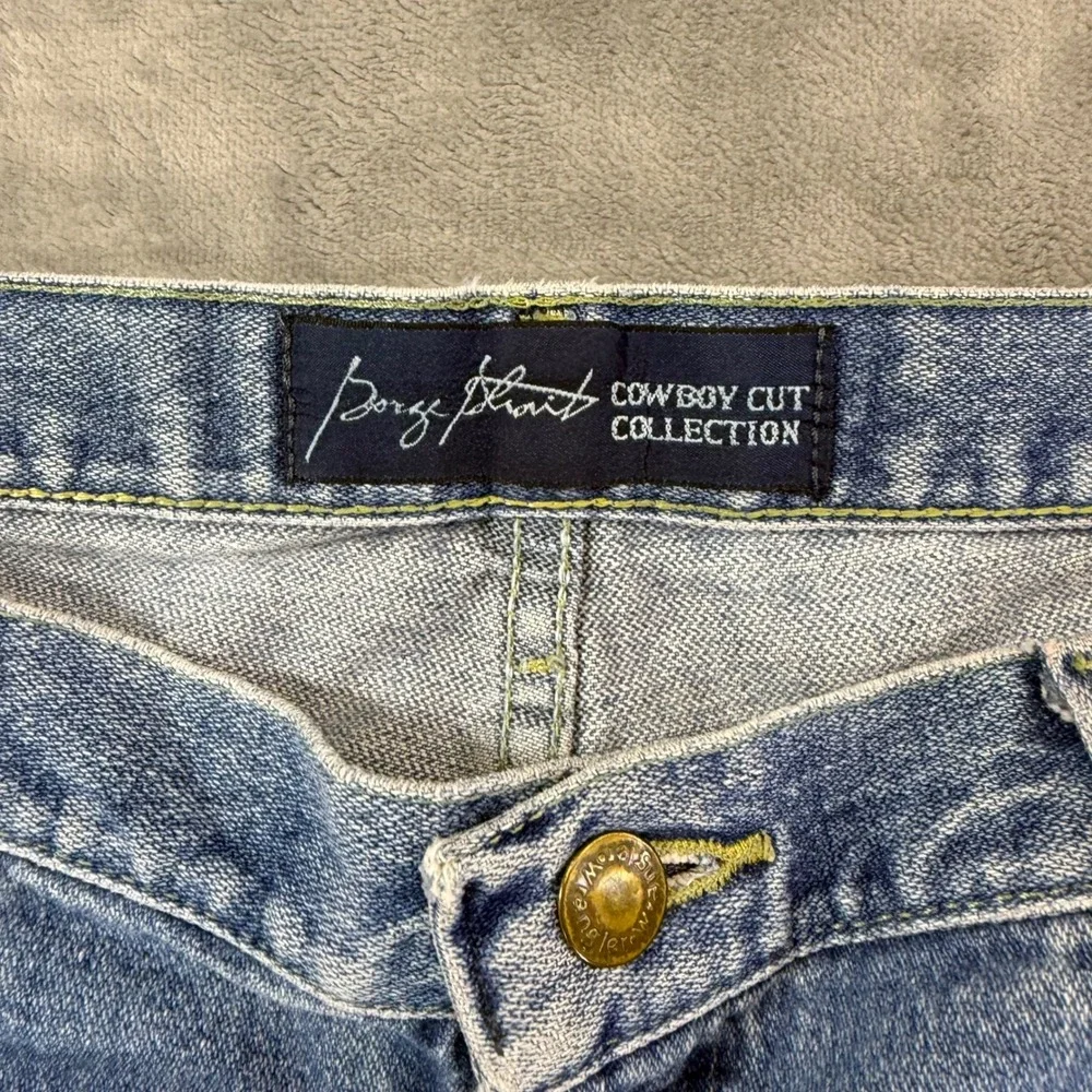 Wrangler George Strait Cowboy Cut Jeans Mens Size 36x32 Blue Light Wash Denim